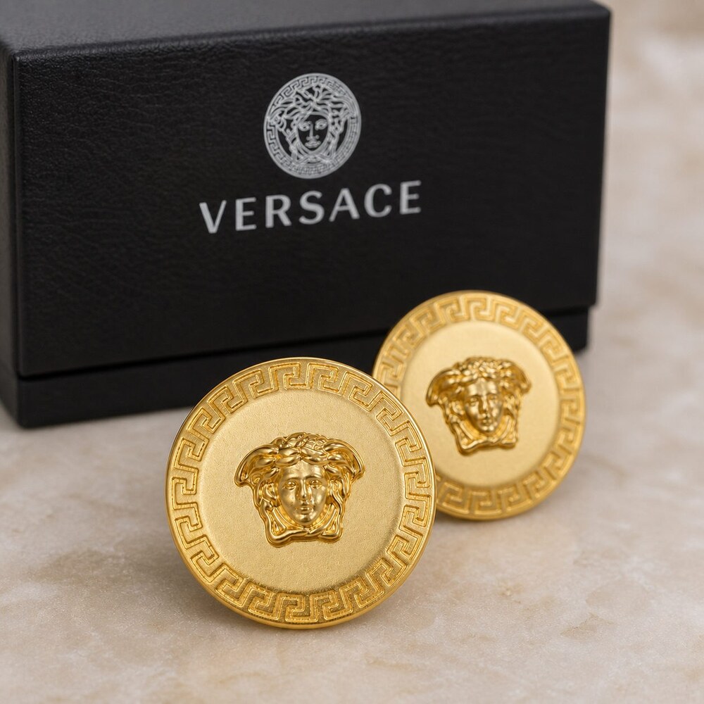 Versace Bold Statement Earrings Style 3 | New with Box - Picture 3 of 9